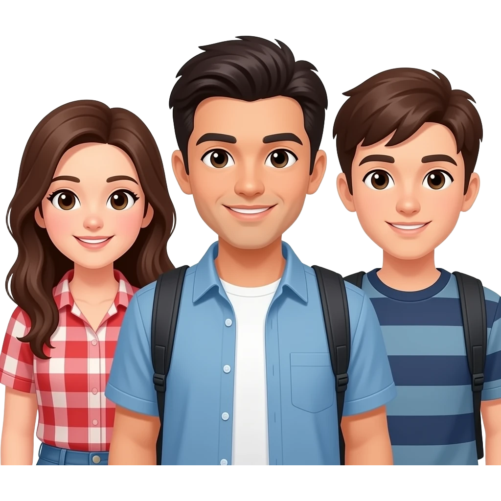 3인 구성 대학생 팀 emoji