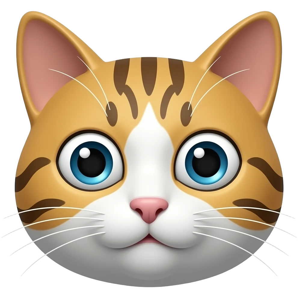 cat with lopsided human eyes skibidi emoji