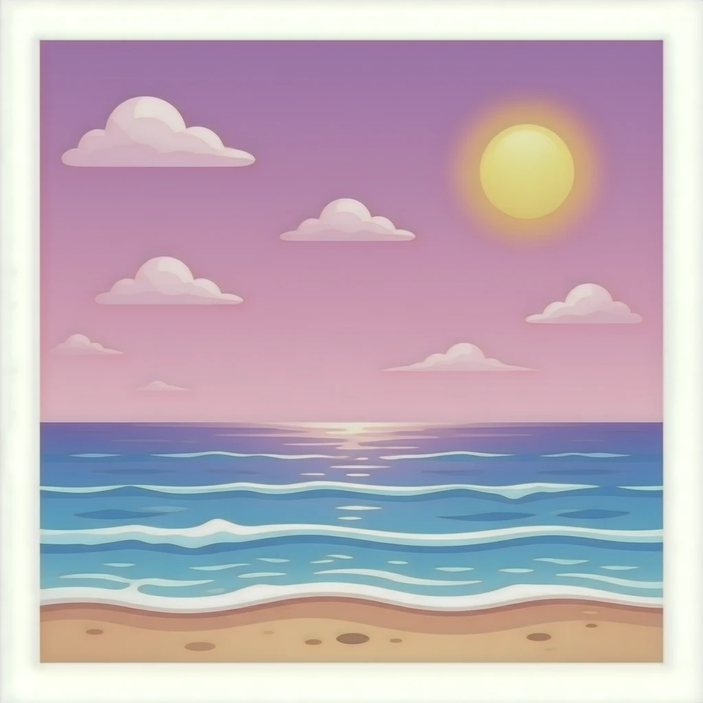 pink colored ocean emoji