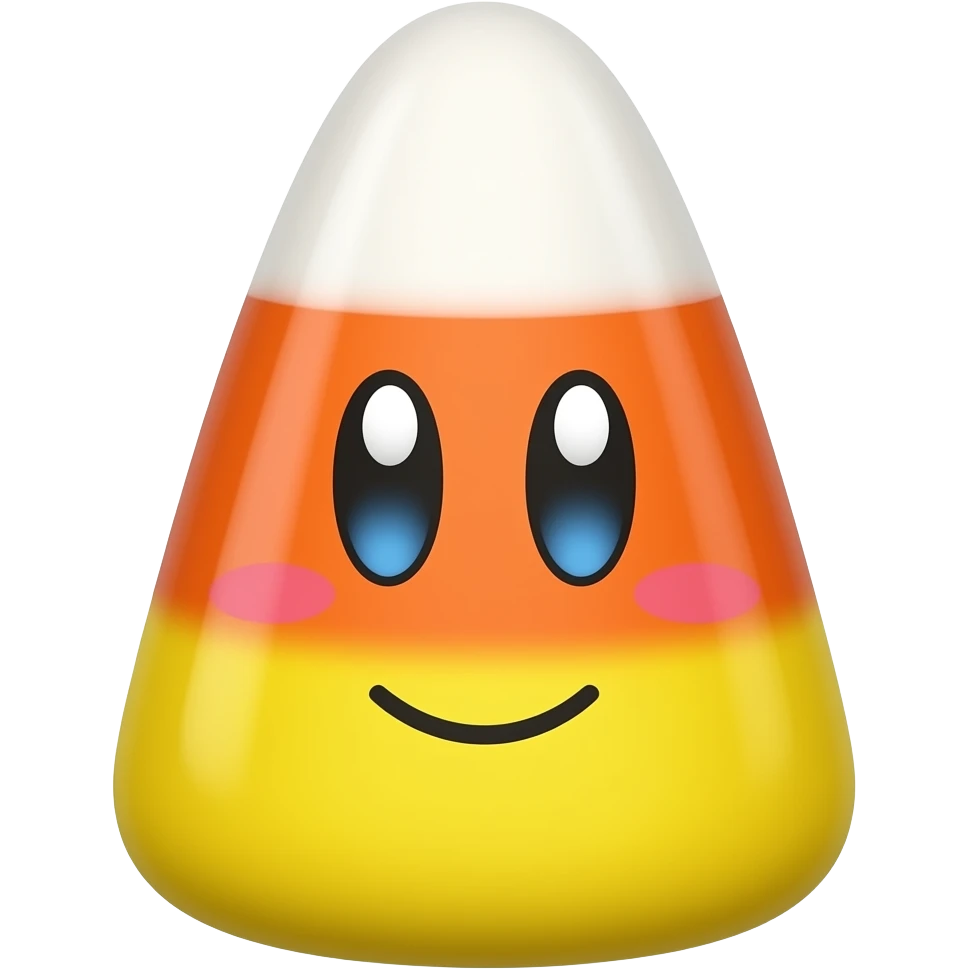 Candy corn with turn kirby! emoji