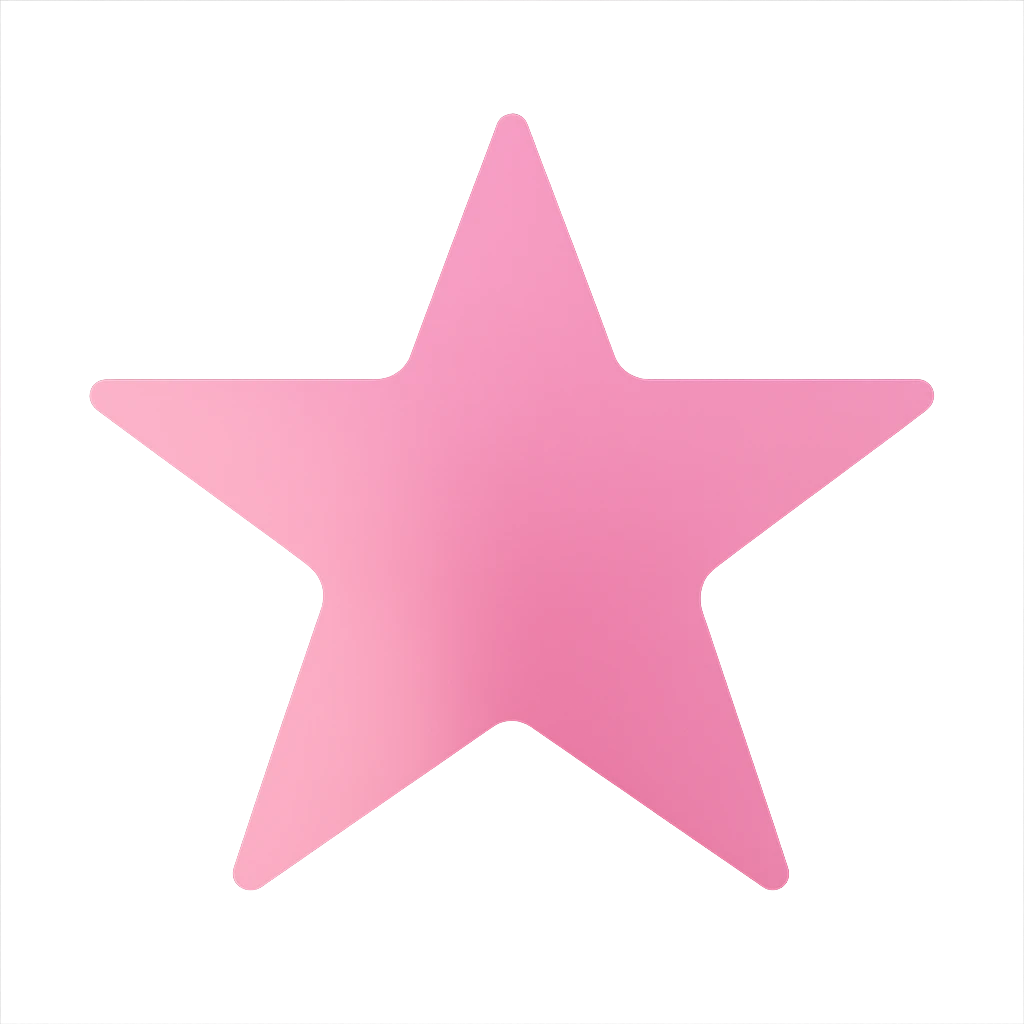 star with a gradient, pink, no background emoji