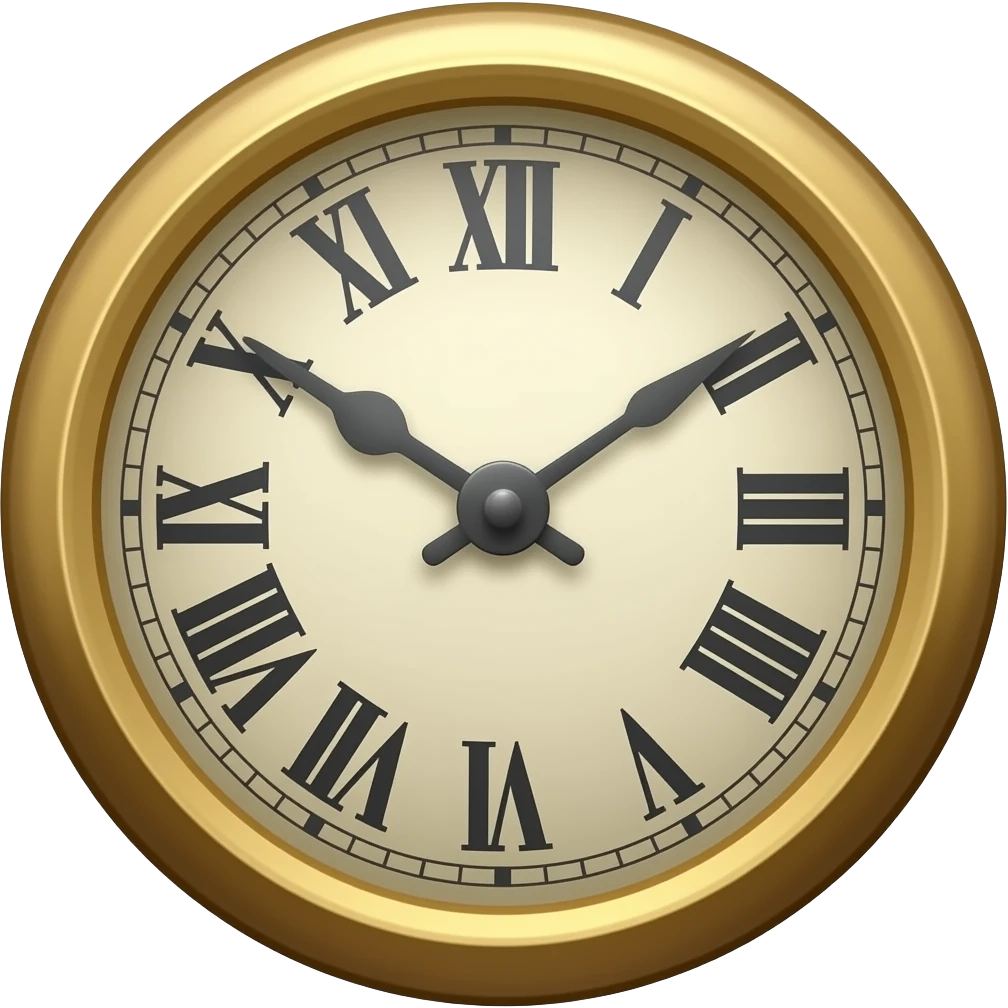antique clock emoji