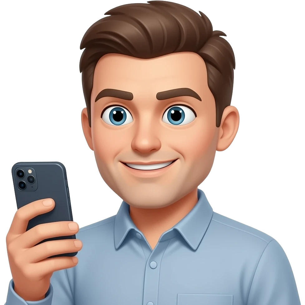 Emoji viendo el celular con cara de pervertido emoji