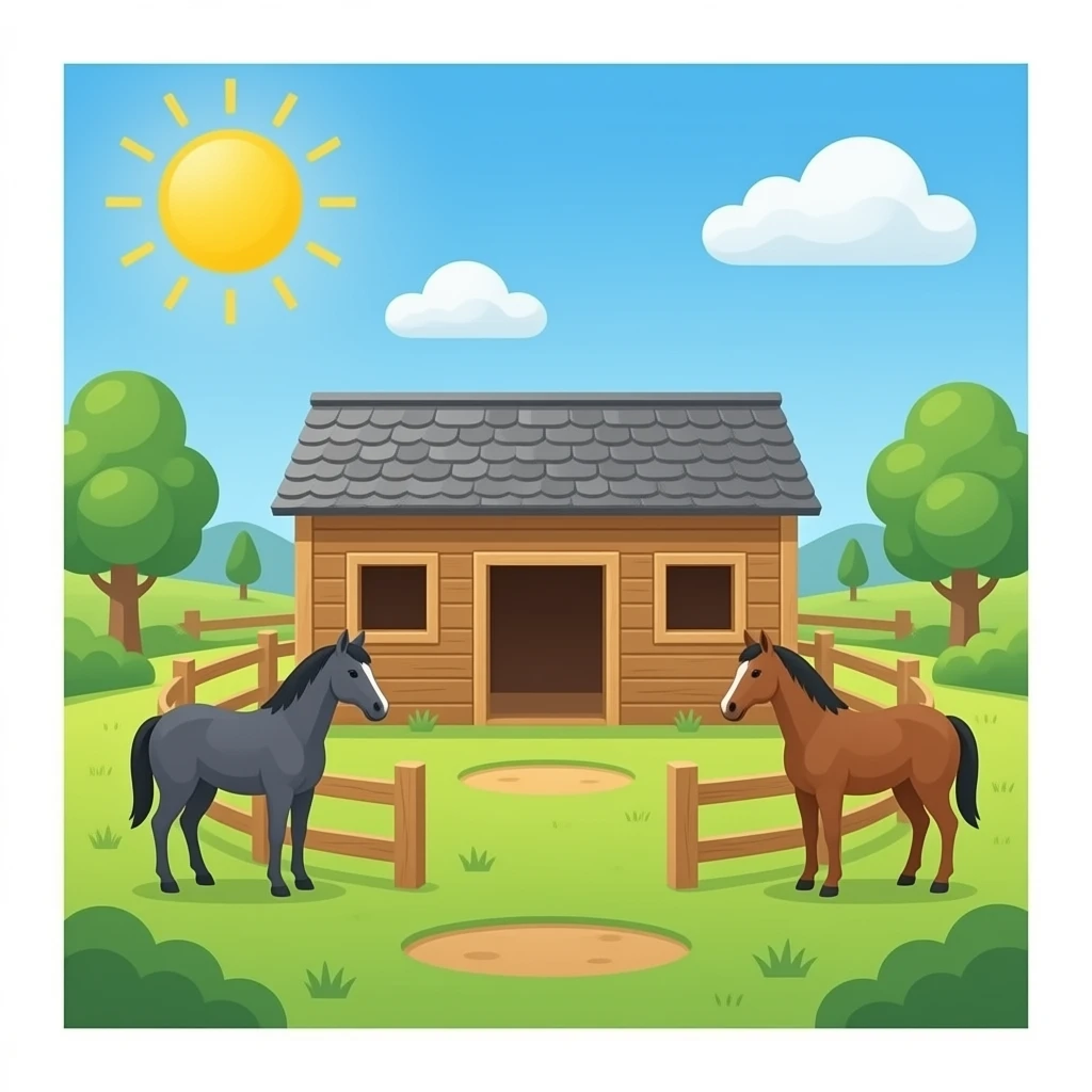 emty stable, without horses emoji