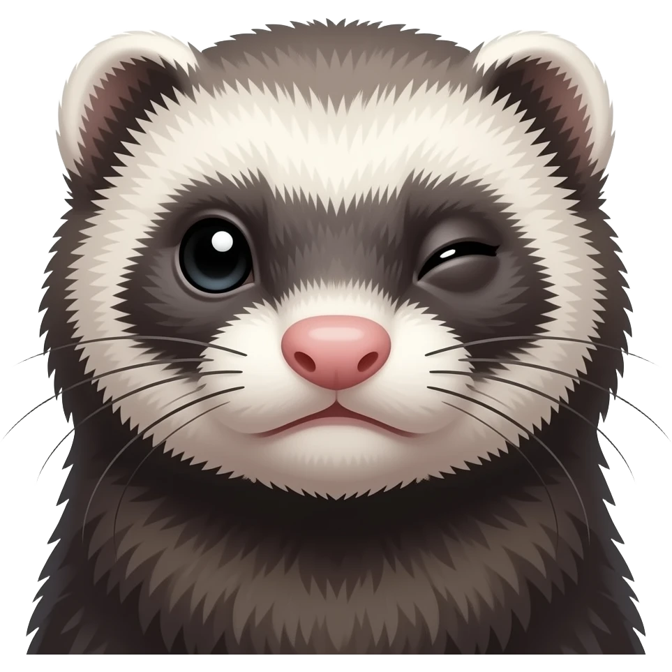 ferret giving side eye looking annoyed emoji