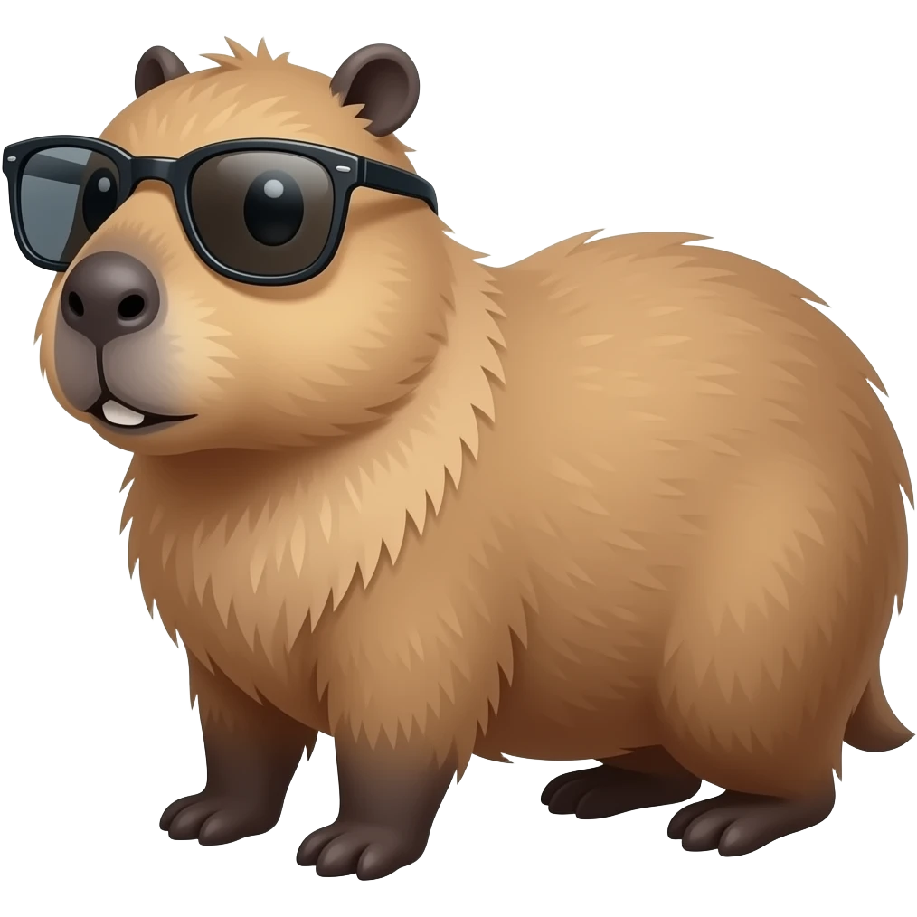 capybara with sun glasses emoji