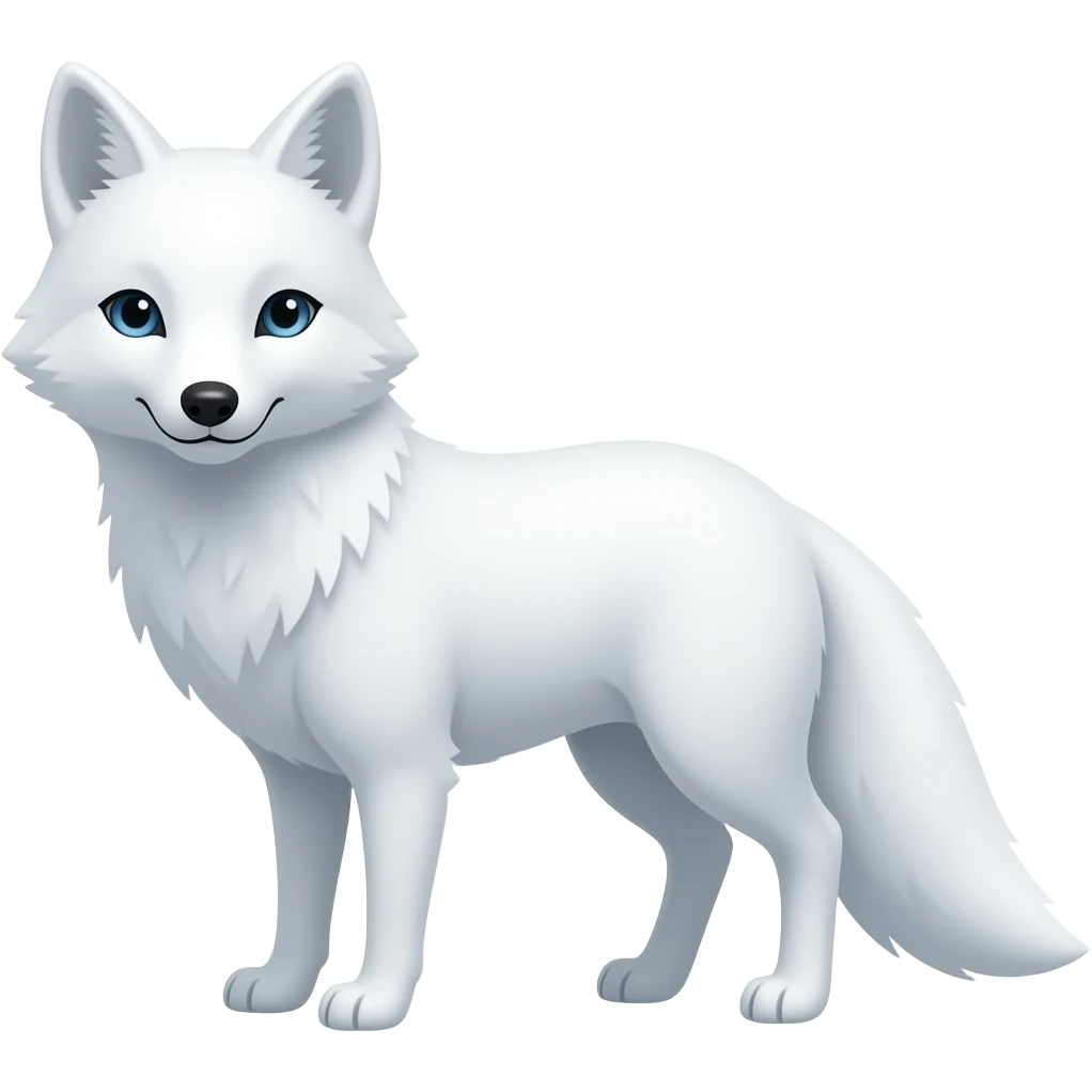 Snowy fox emoji