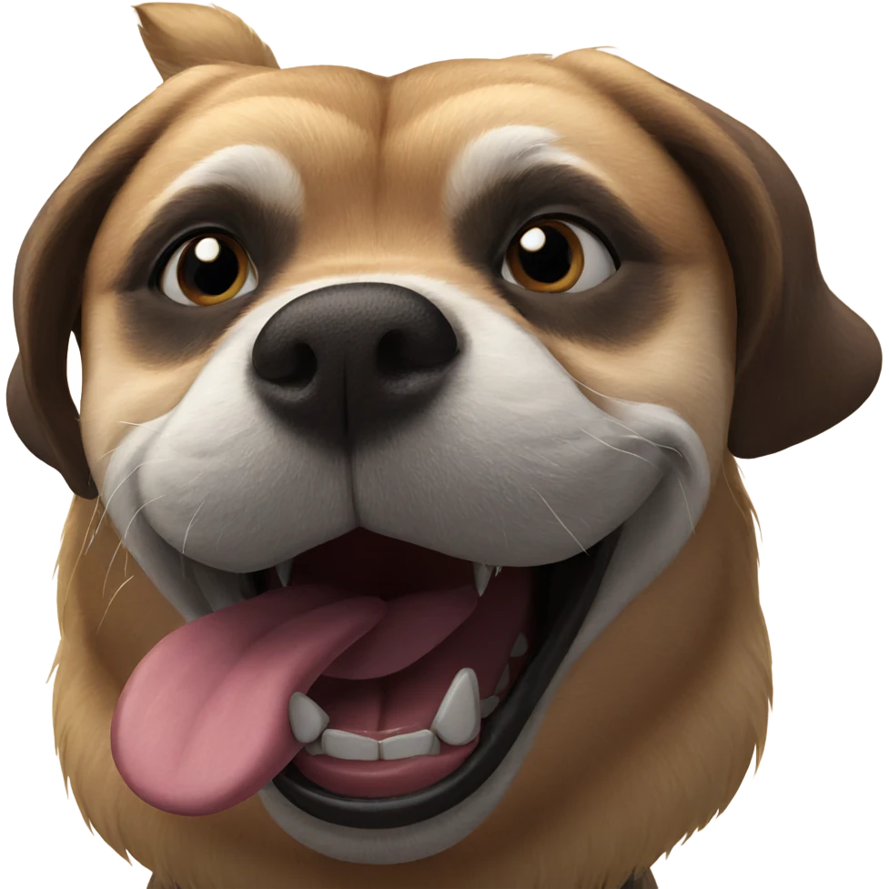 dog showing off its teeth emoji