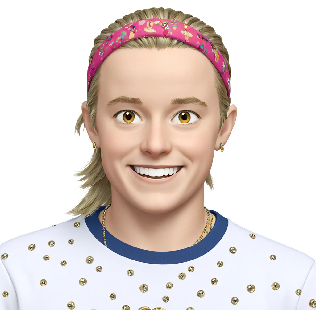 smiling boy with jewelry emoji