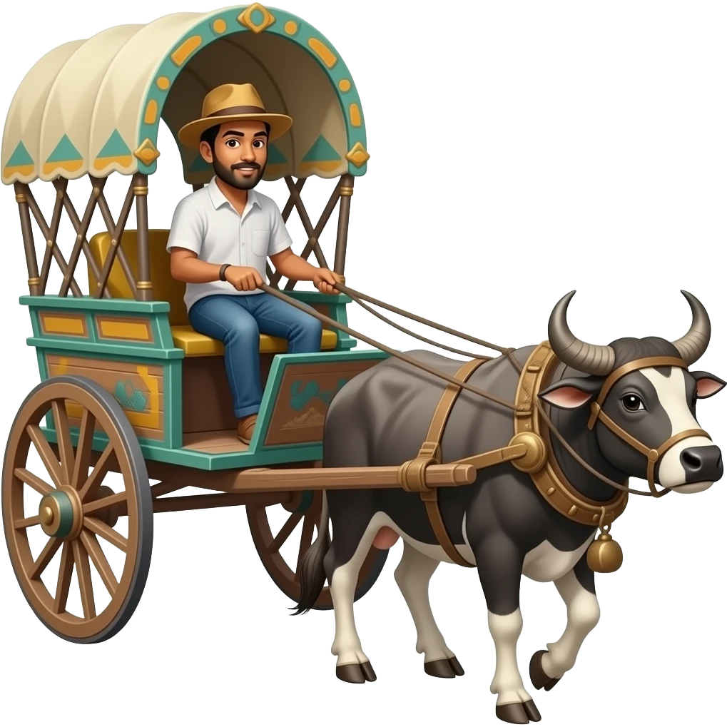 traveling in bullok carts emoji