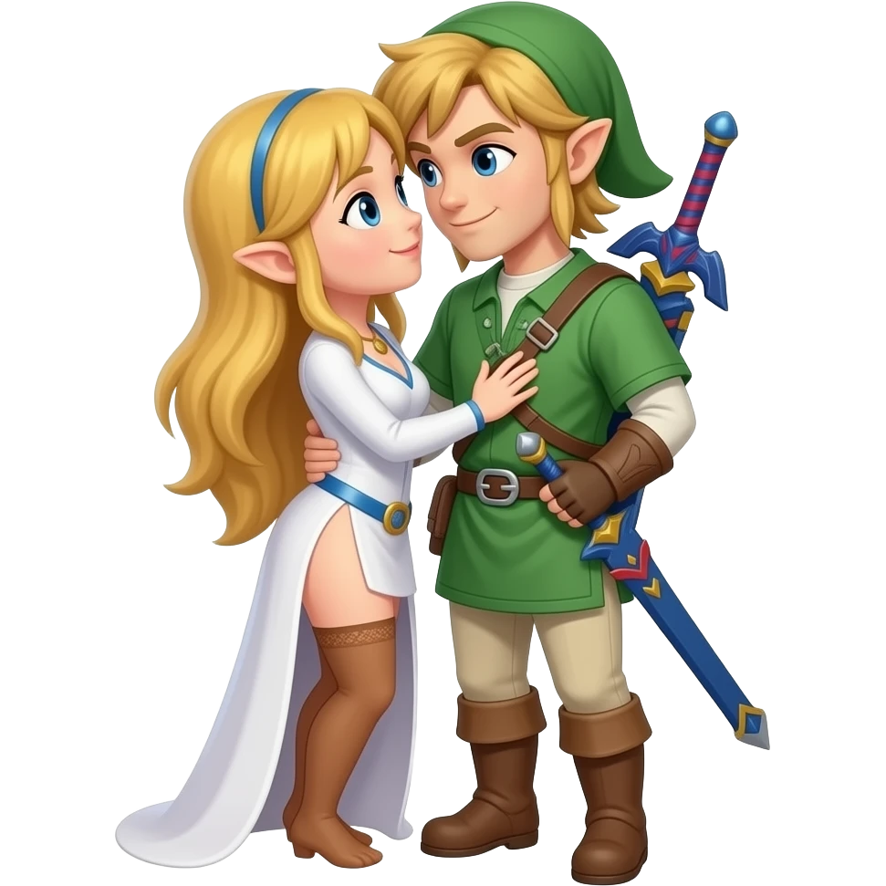 Zelda toute nue avec link lui aussi nue il font lamoure emoji