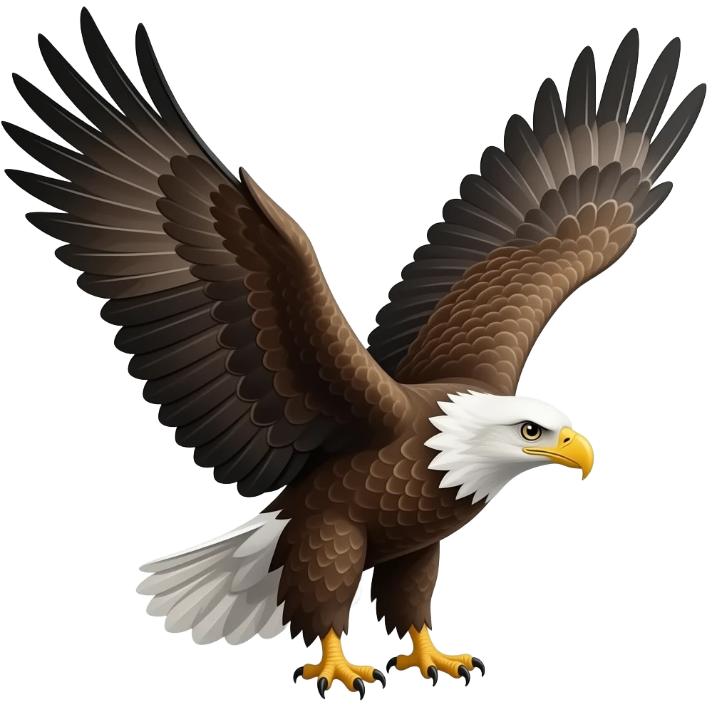 Kartal kanatları açık yana baksın diğer tarafa baksın emoji