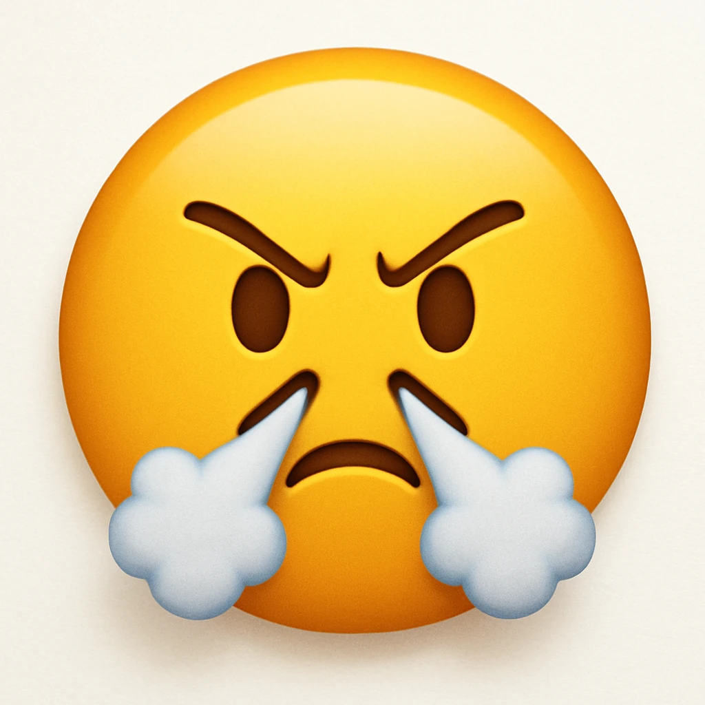 emoji with face with steam from nose emoji