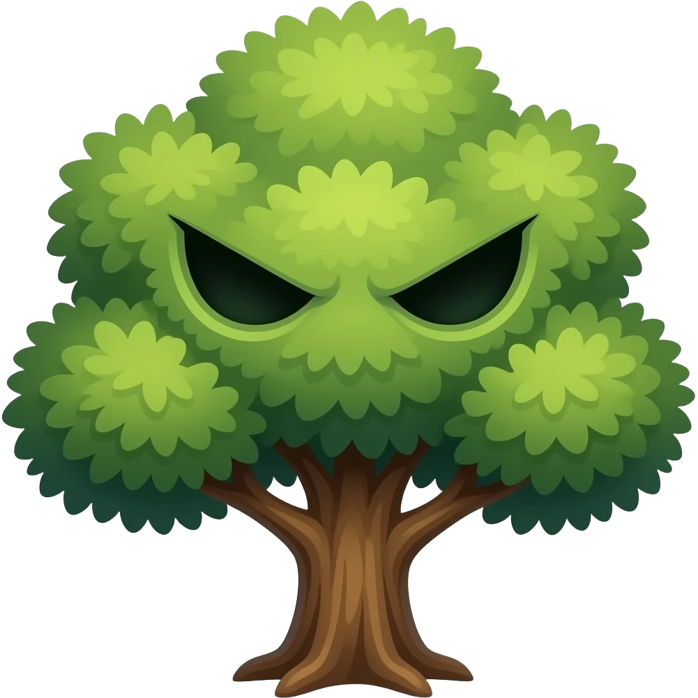 evil tree emoji