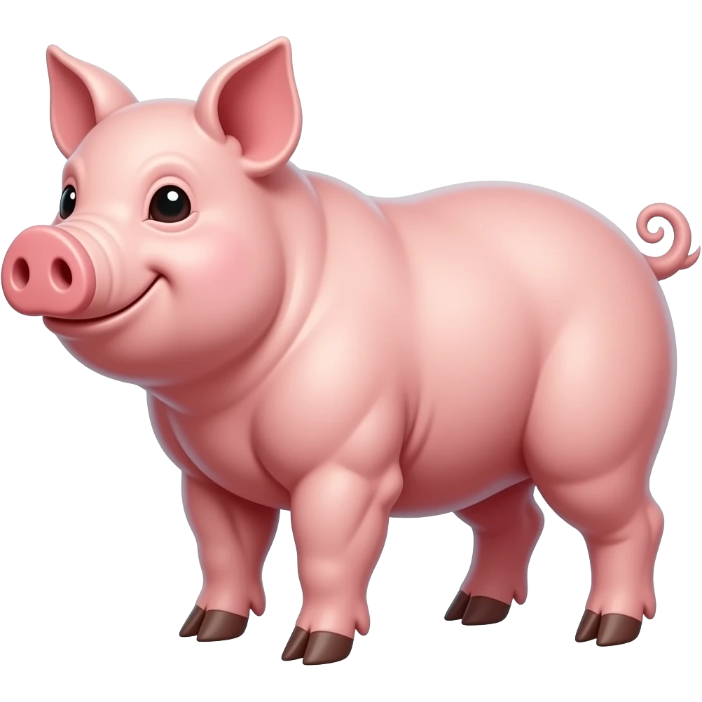 Pig with muscle emoji