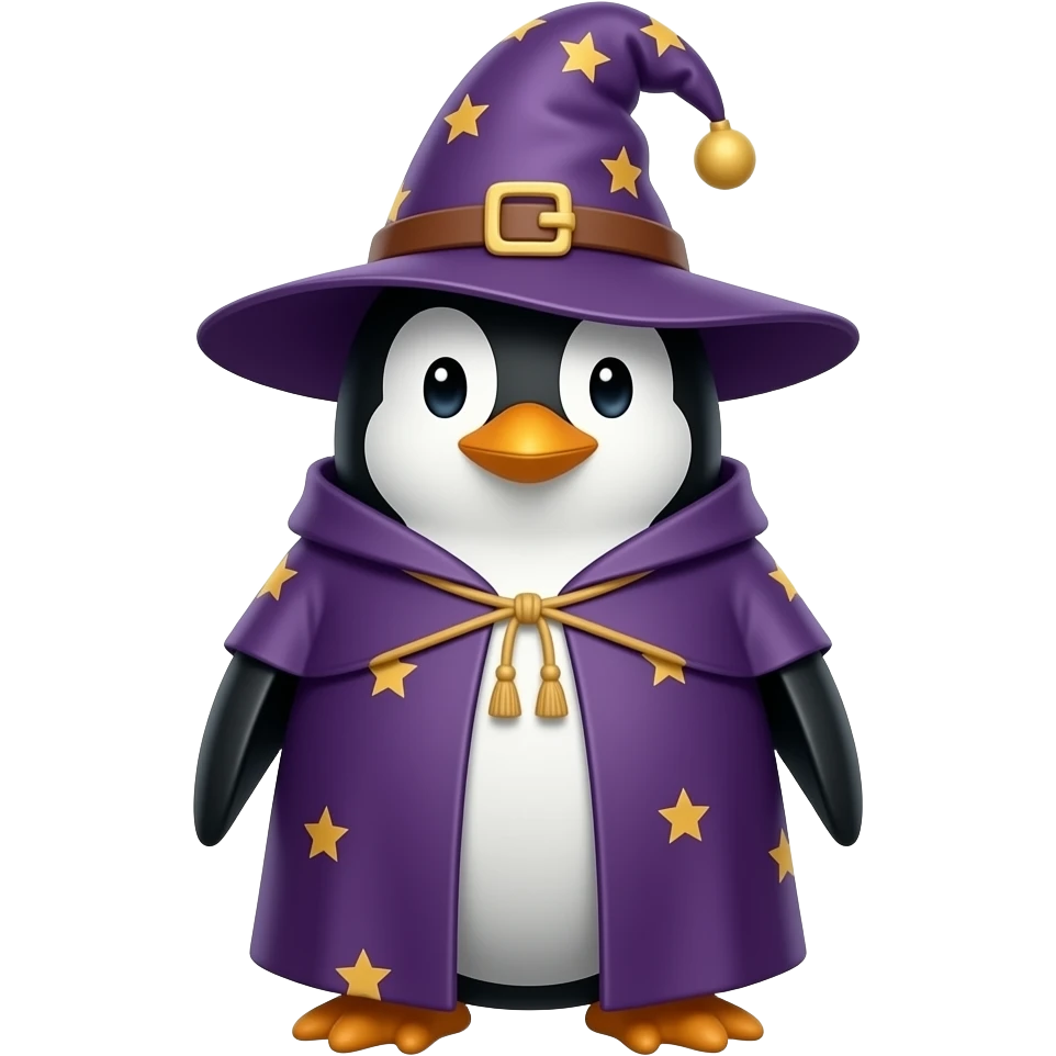 Penguin Wizard emoji