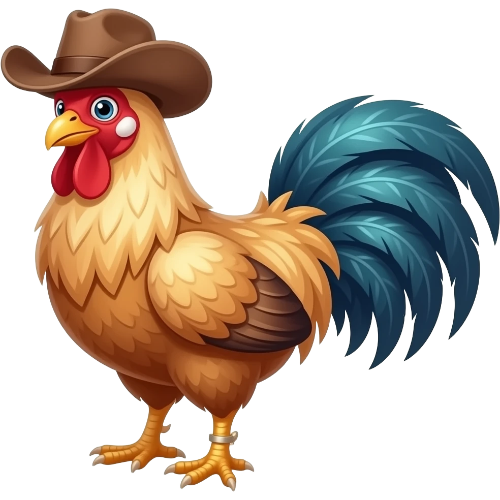 Rooster cowboy emoji