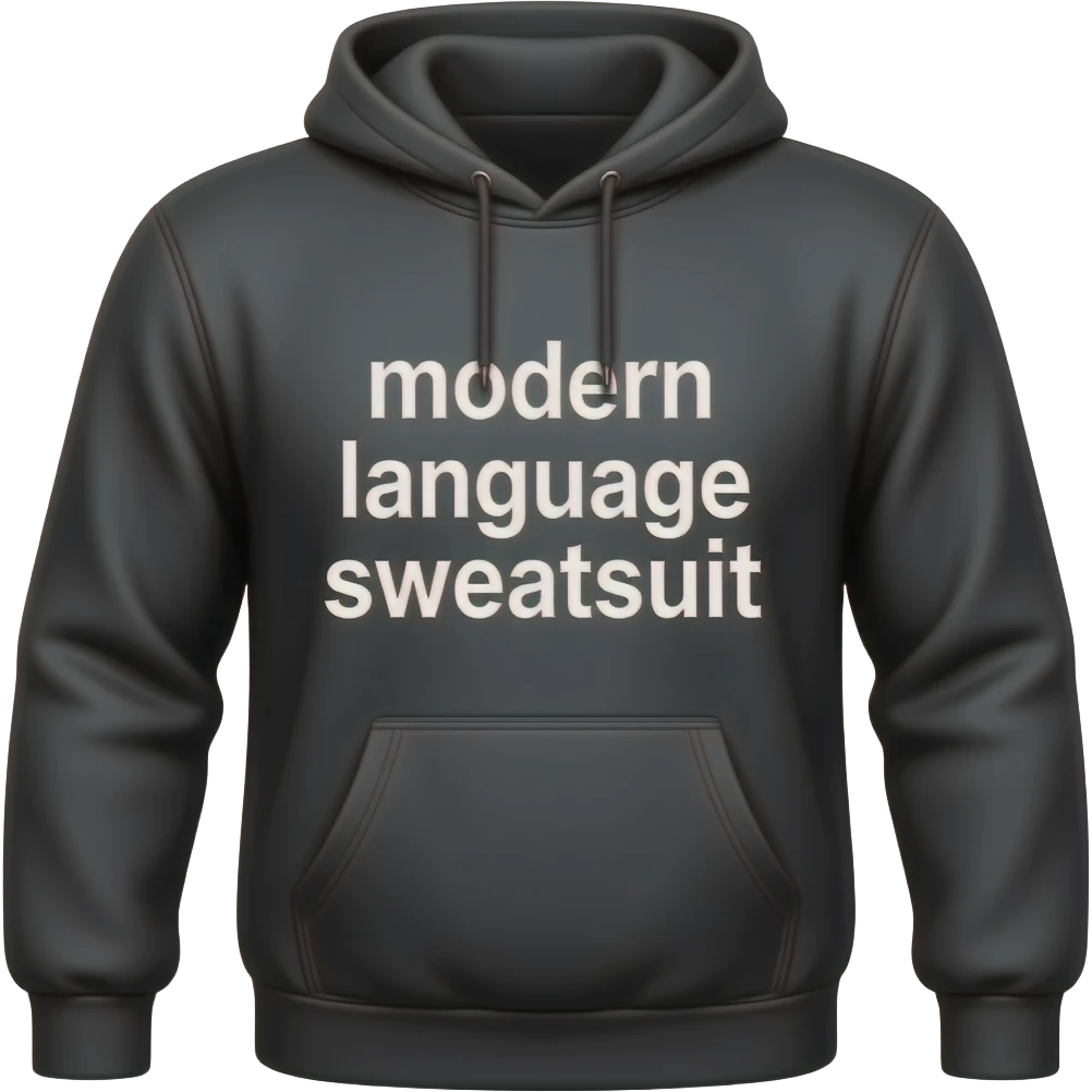 hoodies say modern language sweatsuit emoji