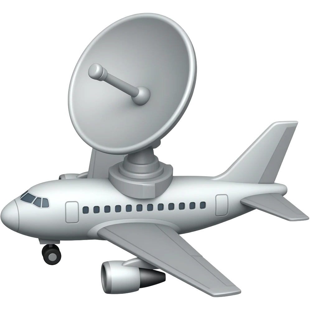 背着雷达的飞机 emoji