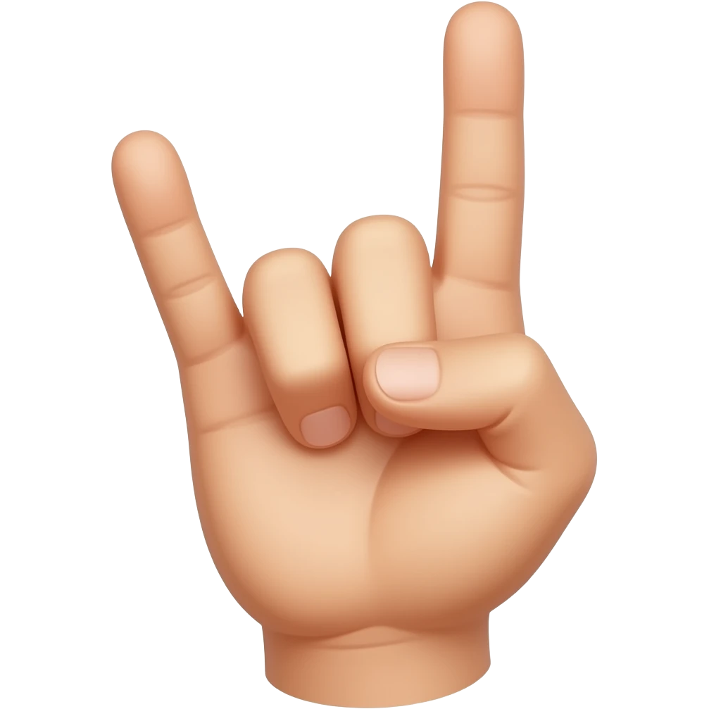 shaka hand with middle finger and thumb up emoji