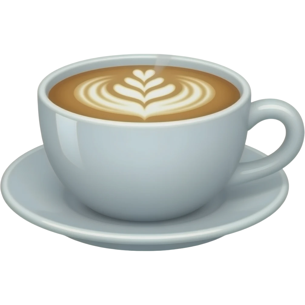 Crée 1 emoji iOS 18 représentant un univers cosy et esthétique de créatrice.
Éléments :

latte. l'ensemble est isolée sur un fond blanc. emoji