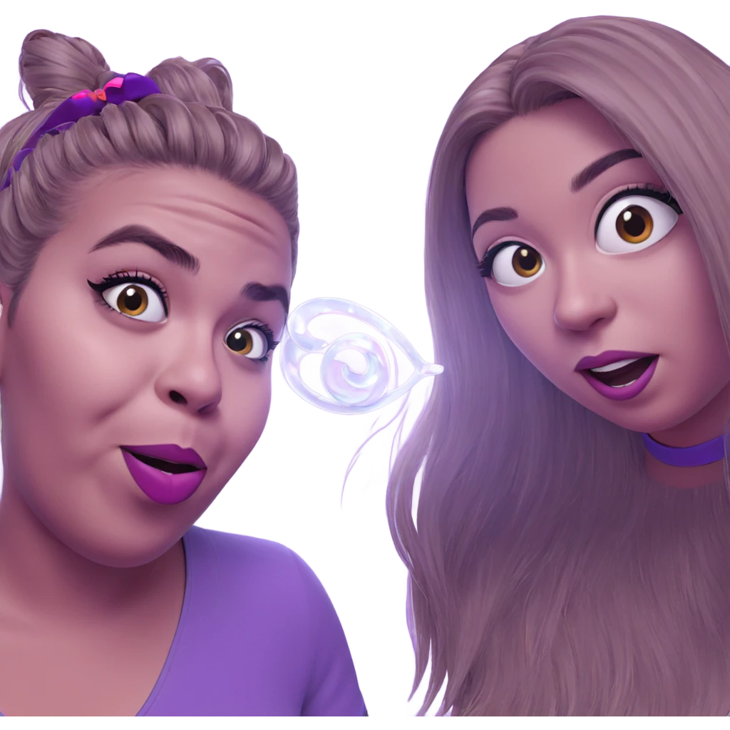 playful girls with accessories emoji
