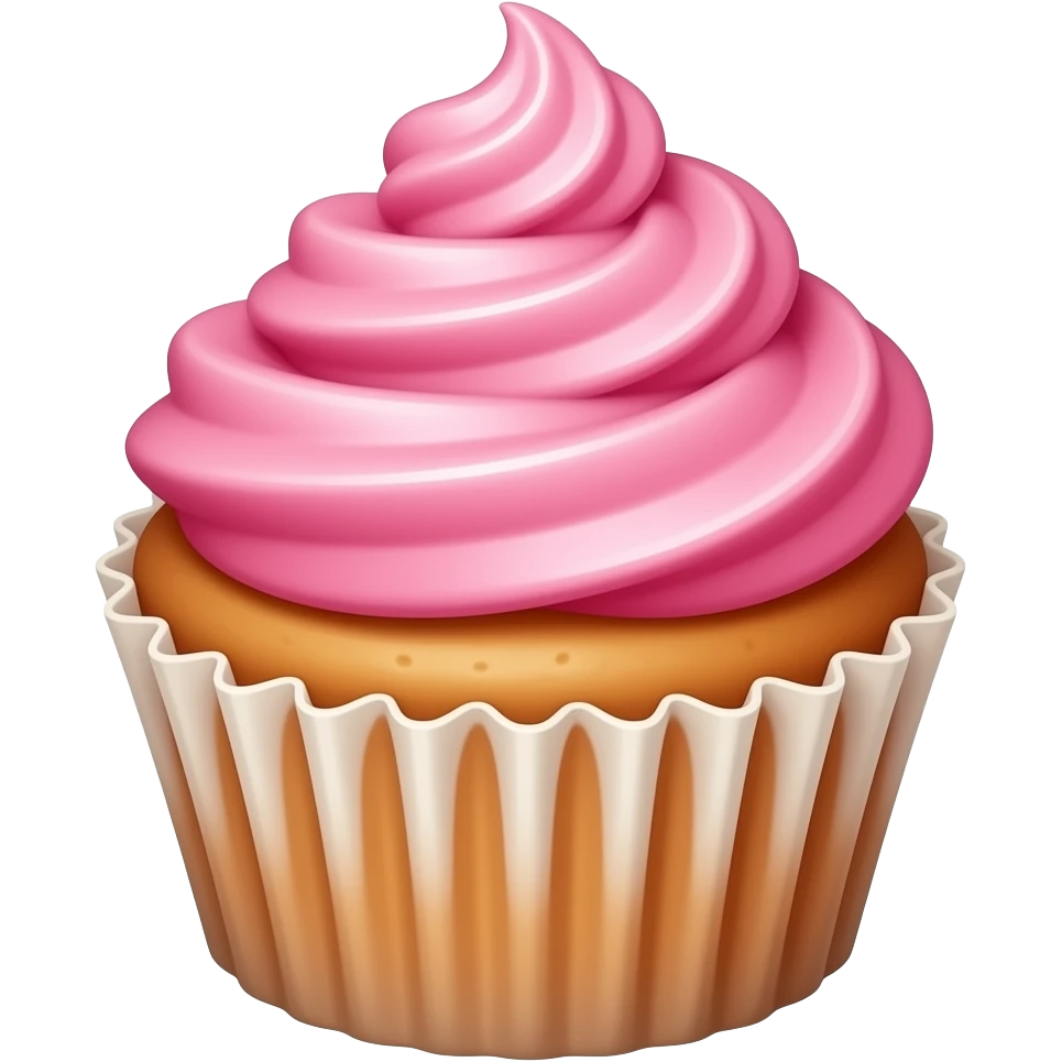 Cupcake with pink icing emoji