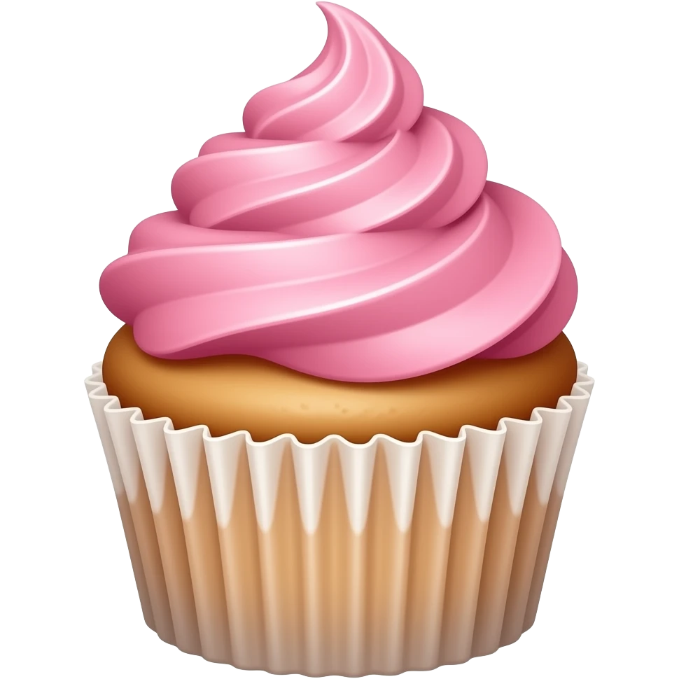Cupcake with pink icing emoji