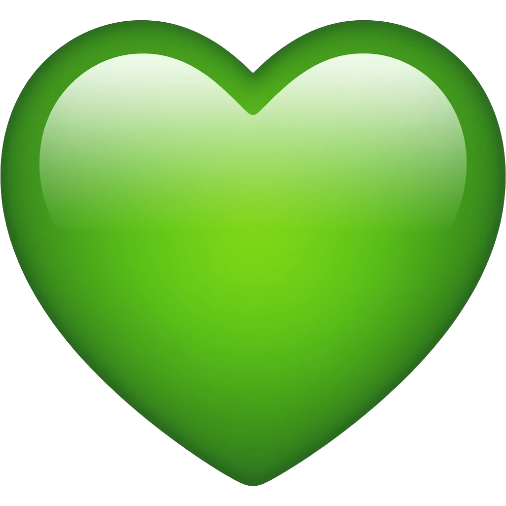 Pista green colour heart emoji