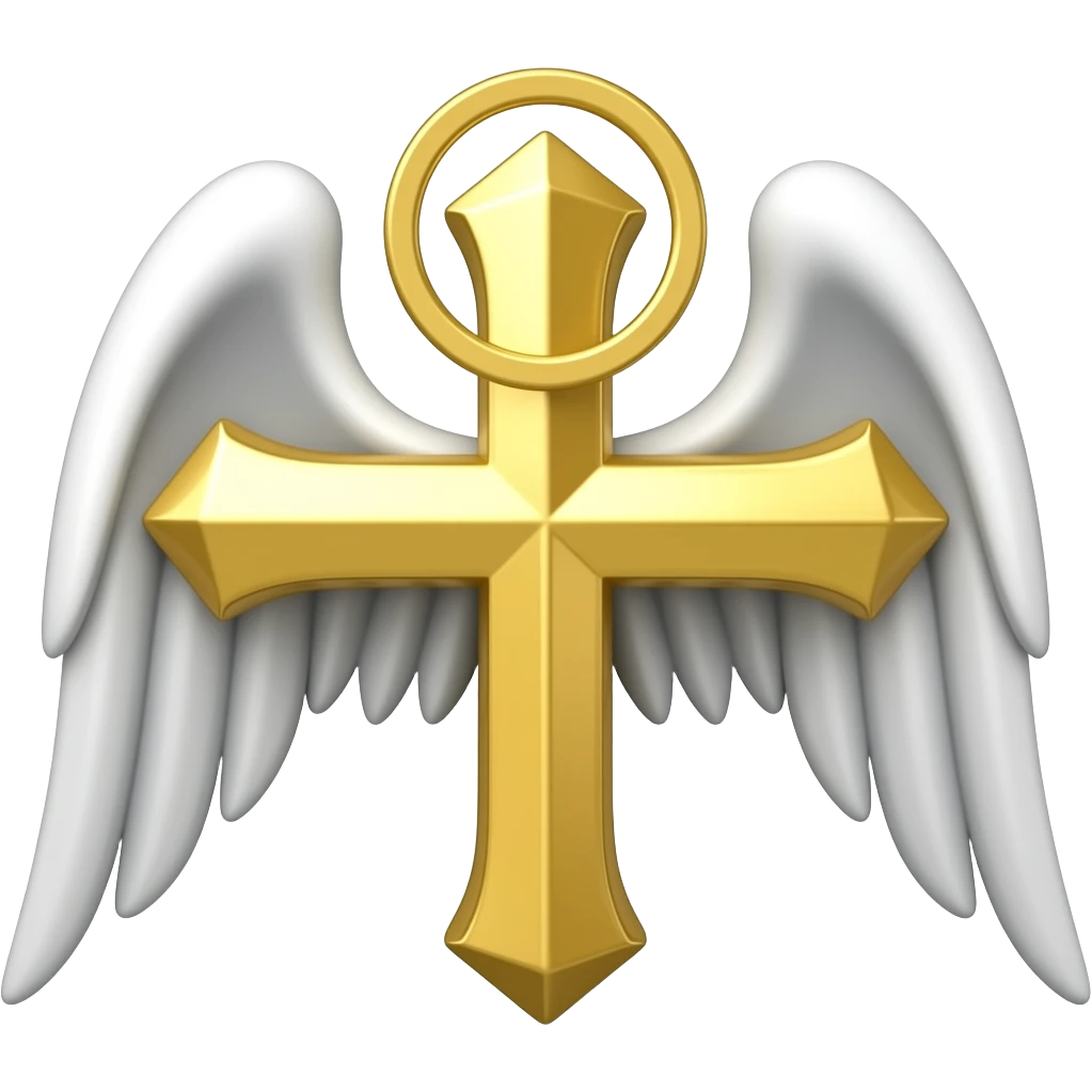 Holy Saint Emblem with diamond Wings emoji