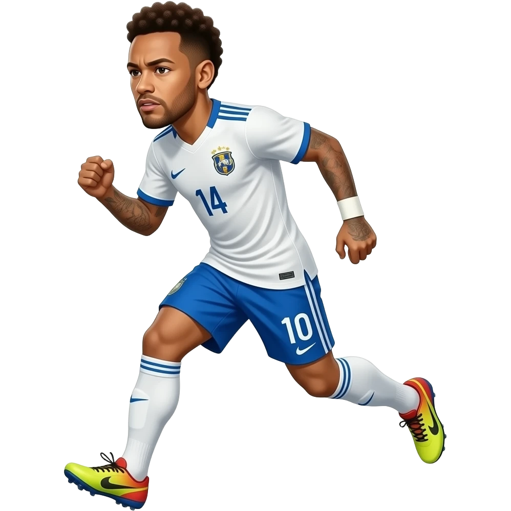 Neymar jr full body tall naked run embarrassed penis Red cheek emoji