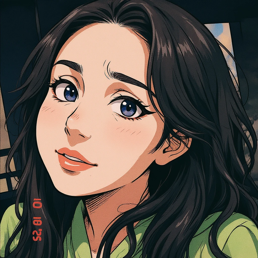 recreat this imagem at manga version colored emoji