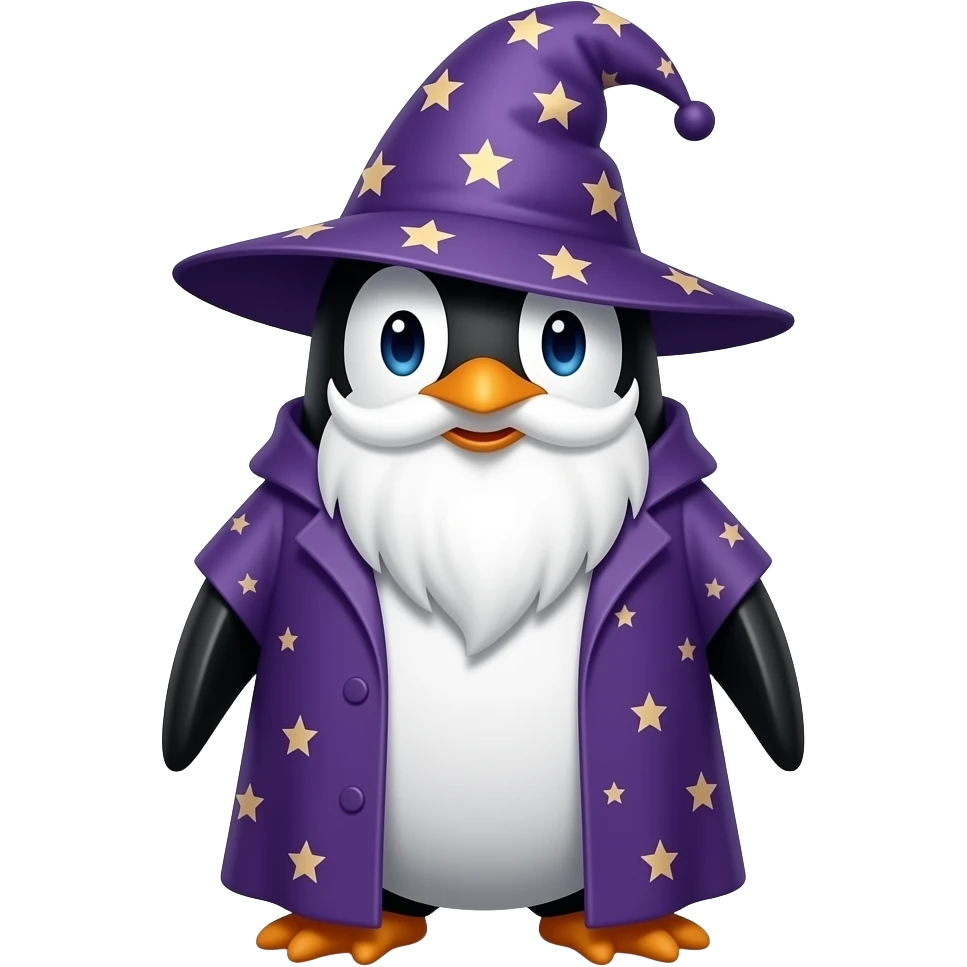 Penguin Wizard emoji