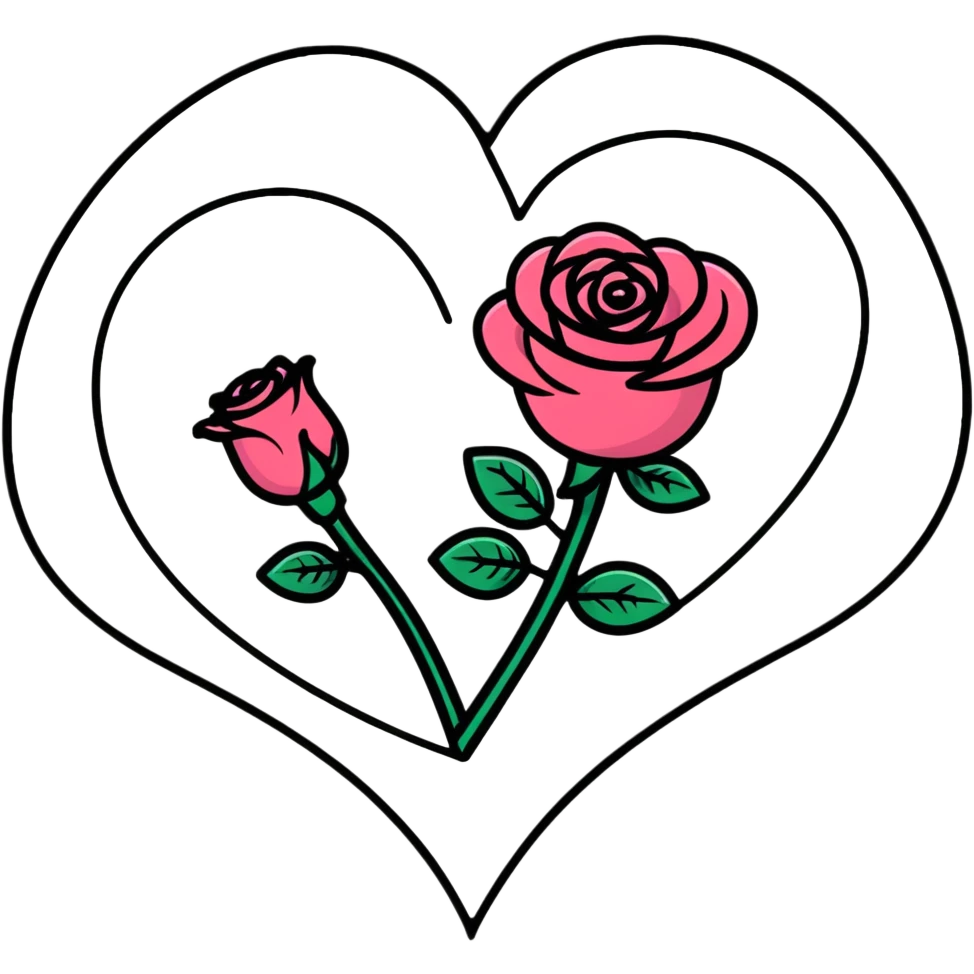 Heart with a rose emoji