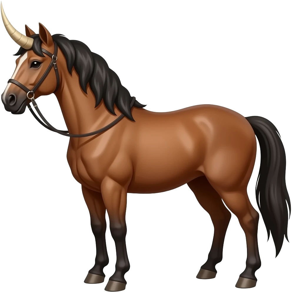 que el caballo sea un demonio ponle cuernos emoji