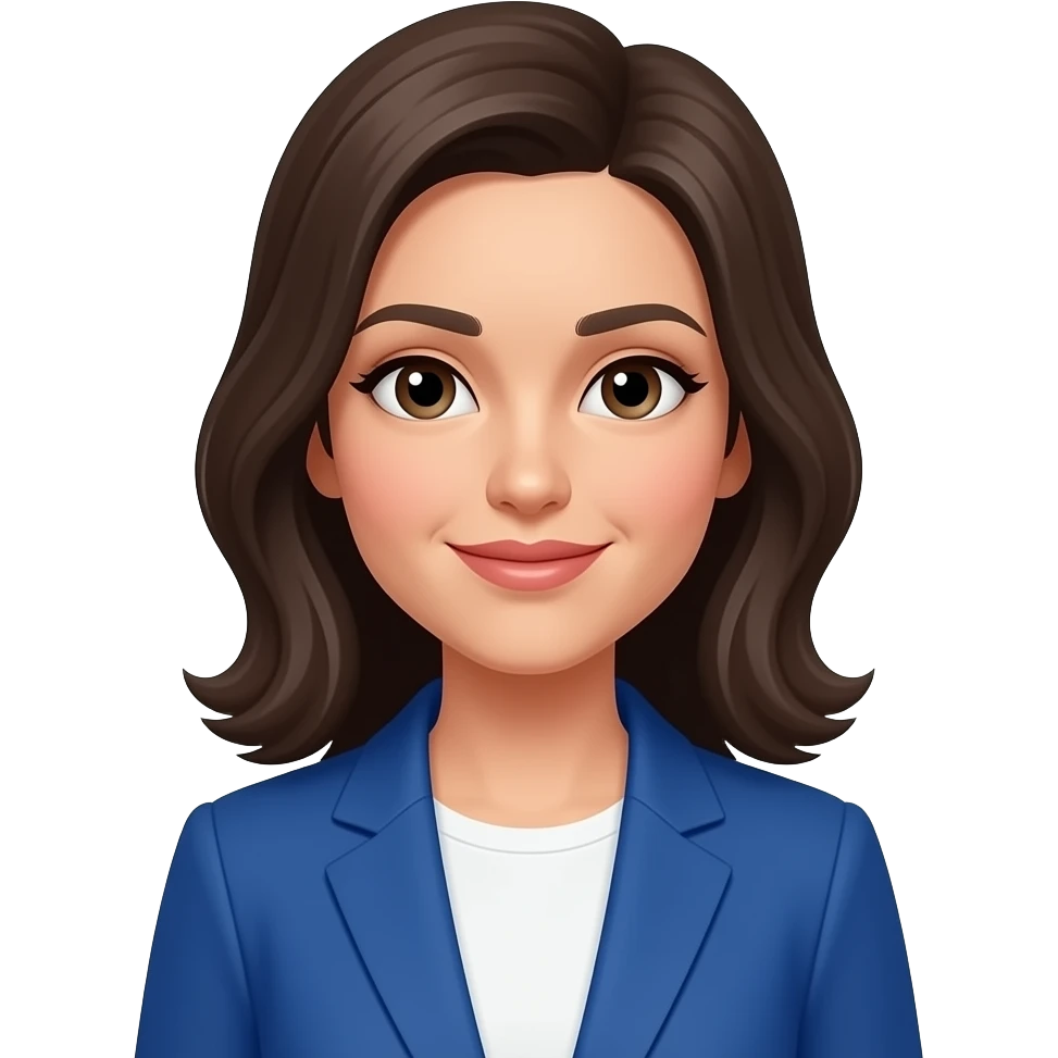 female blue blazer emoji