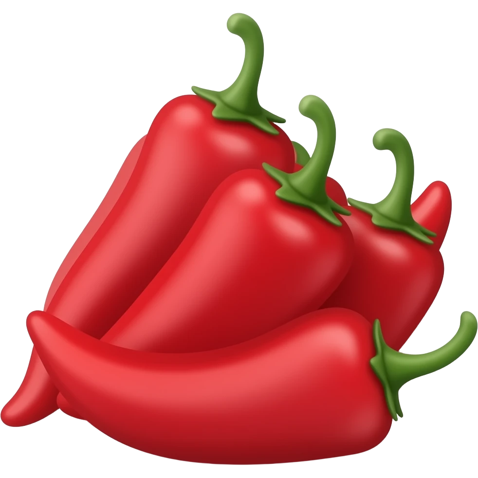 3 spicy peppers grouped emoji