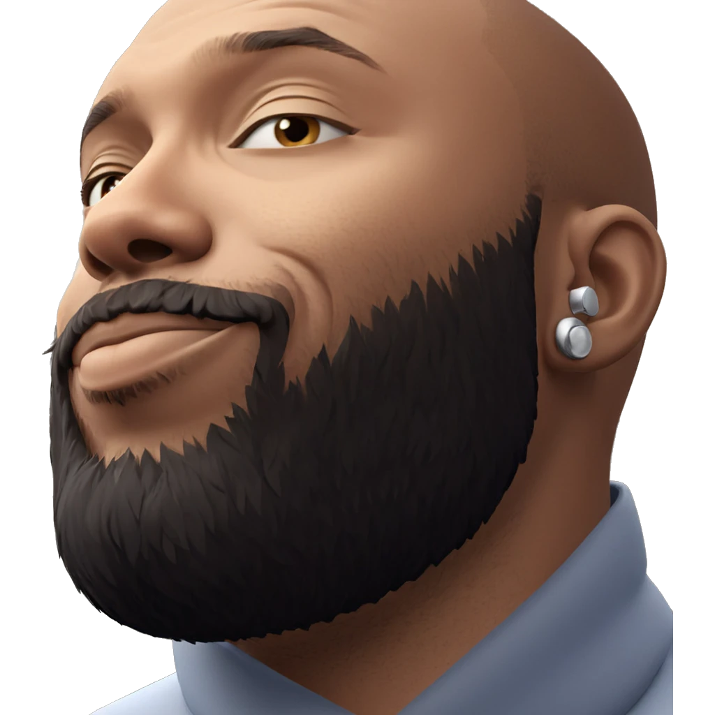 casual male portrait with facial hair emoji