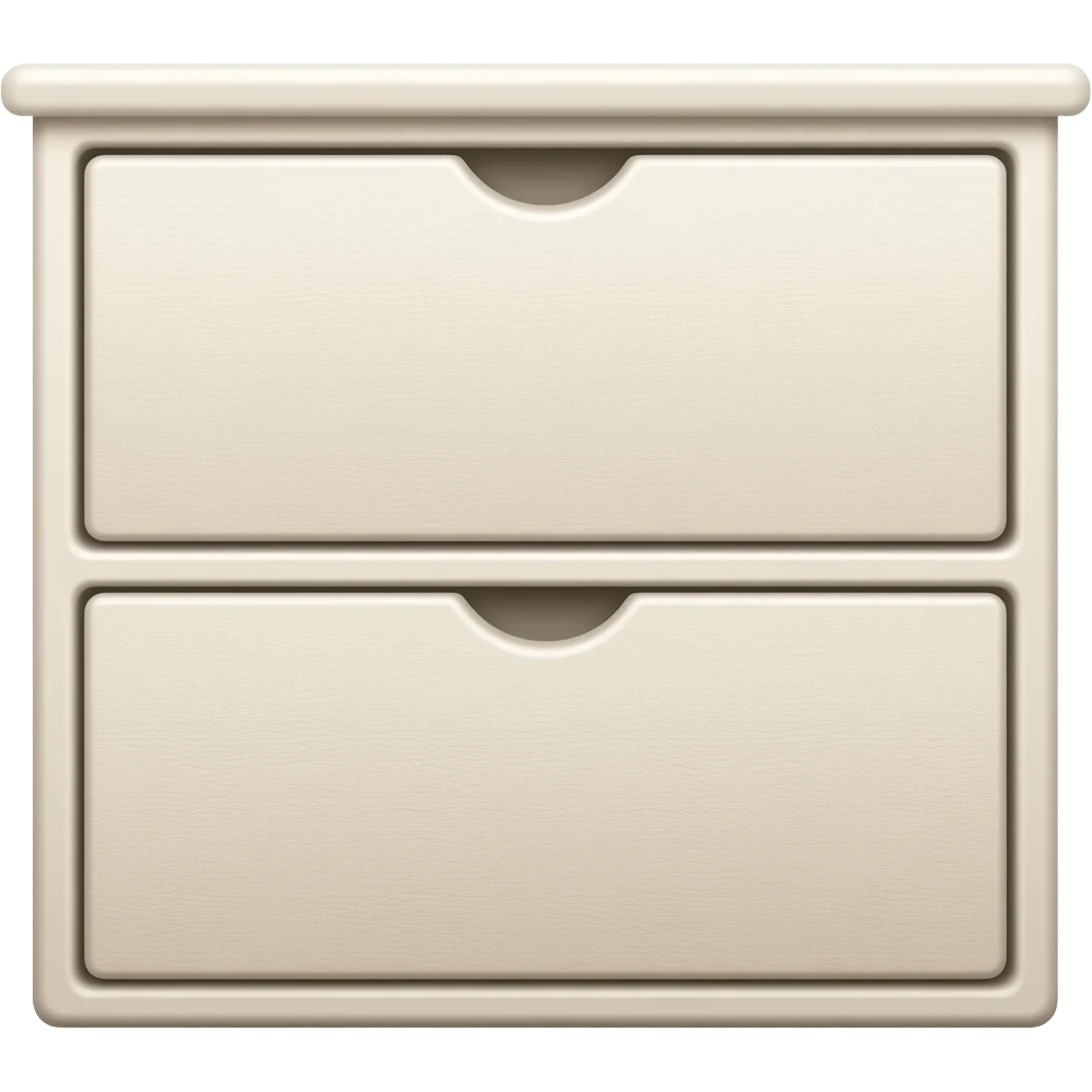 leather drawer with light cream emoji