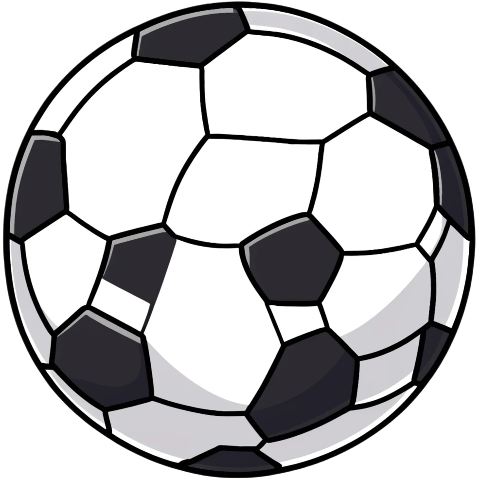 Soccer ball with Arsenal colors emoji