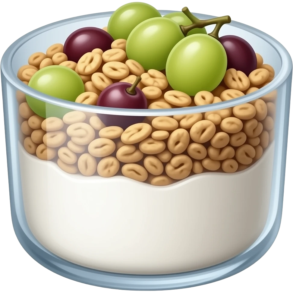 Joghurt muesli grapes emoji