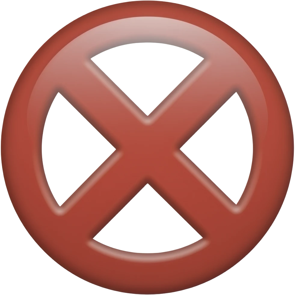 wrong logo red emoji