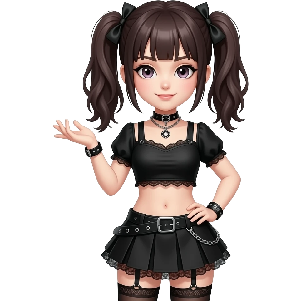 Goth girl showing pussy naked emoji