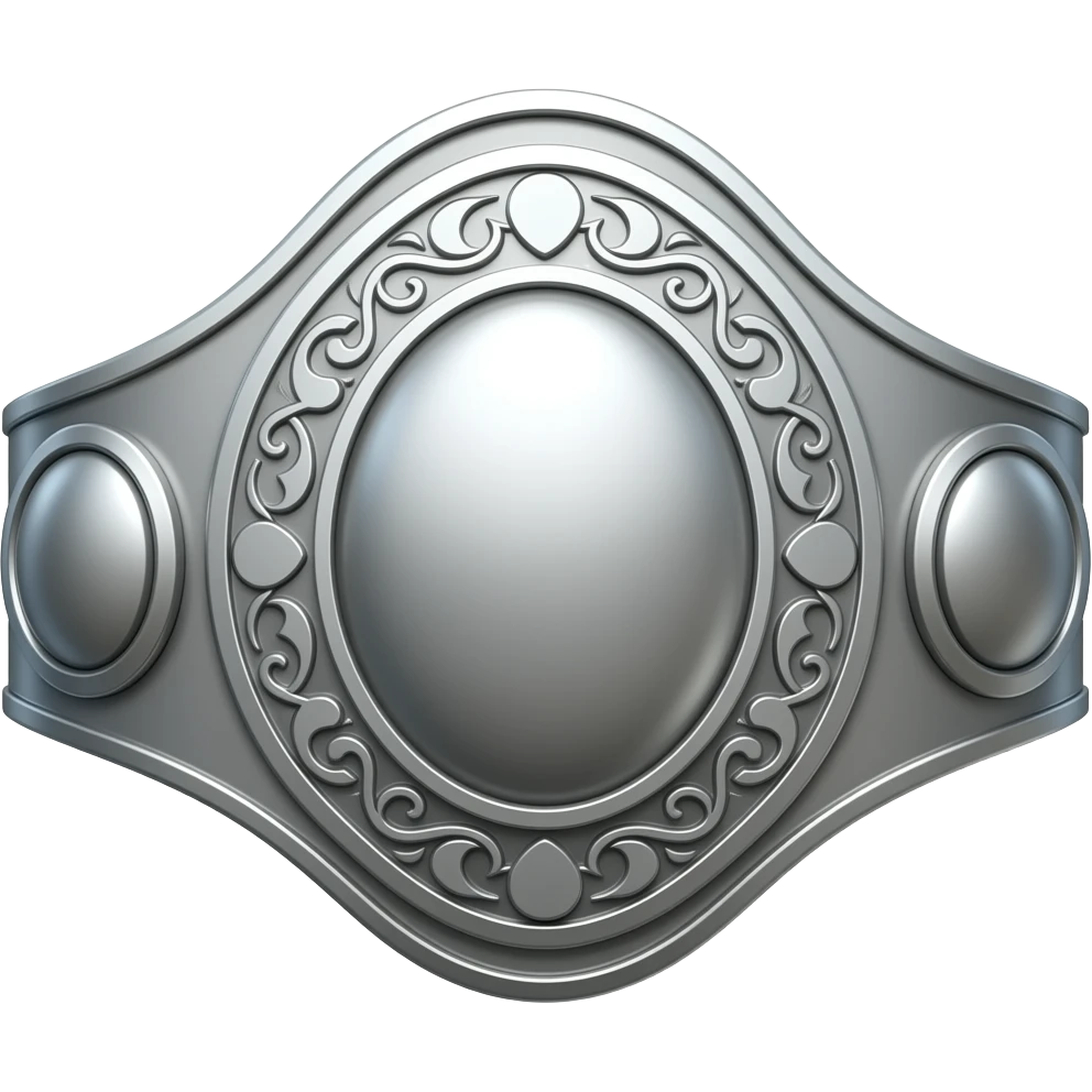 championship fighting silver belt emoji