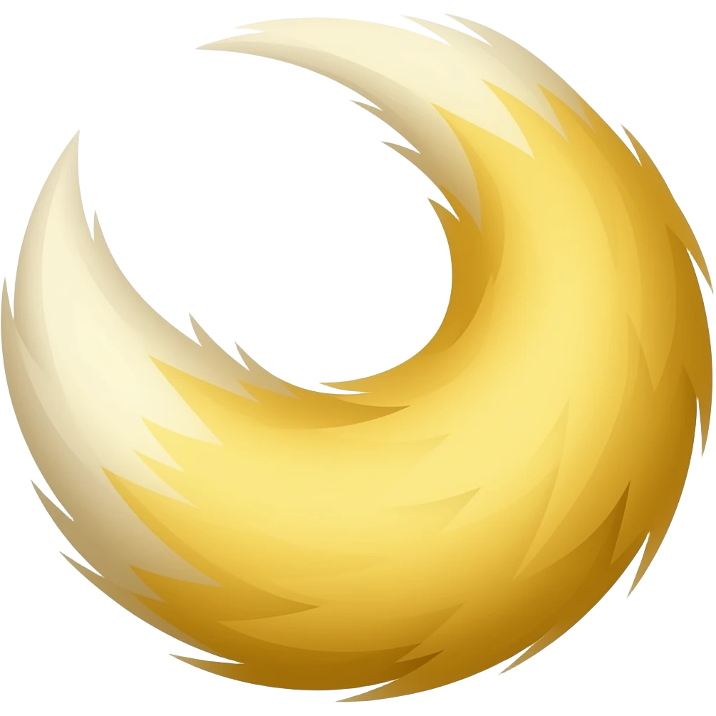 Yellow wolf tail emoji