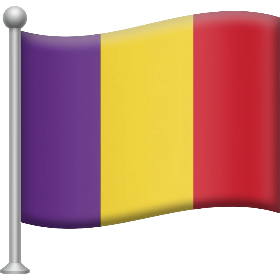 bandera morada amarilla y roja emoji