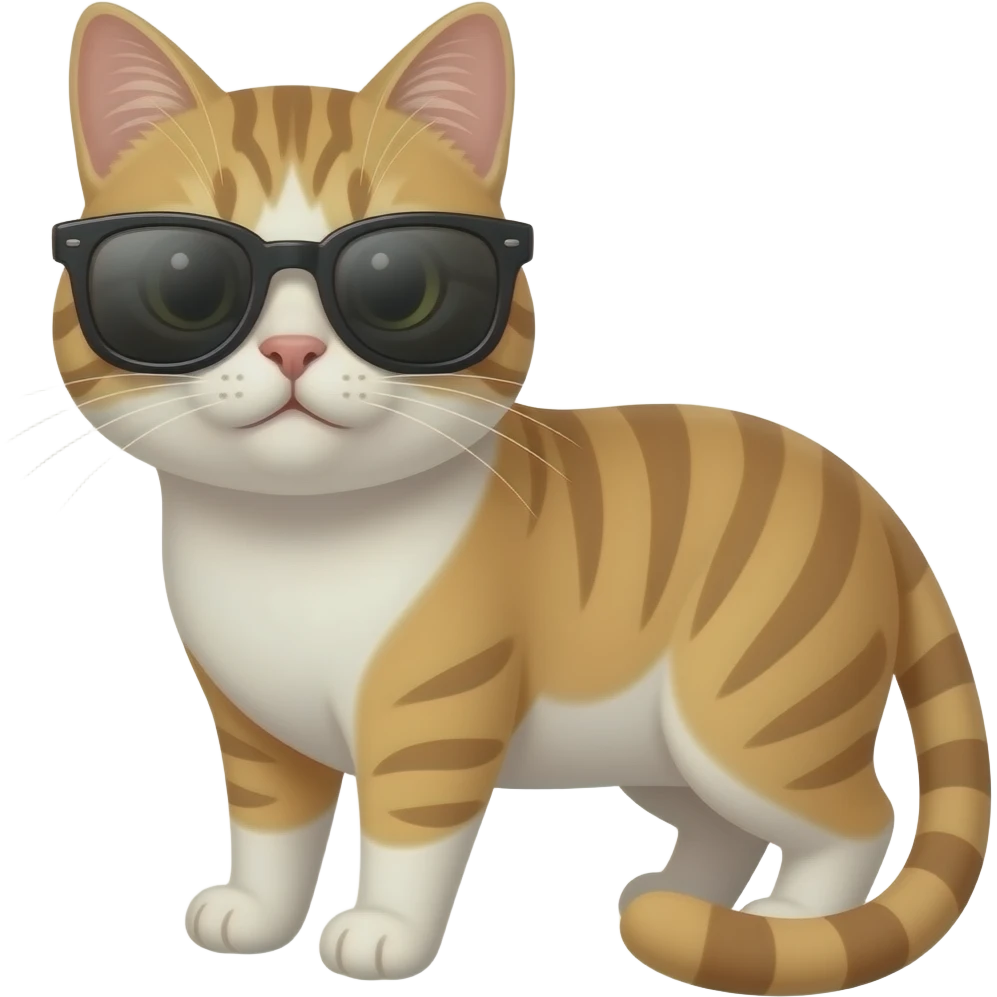 Cat wearing sunglasses emoji
