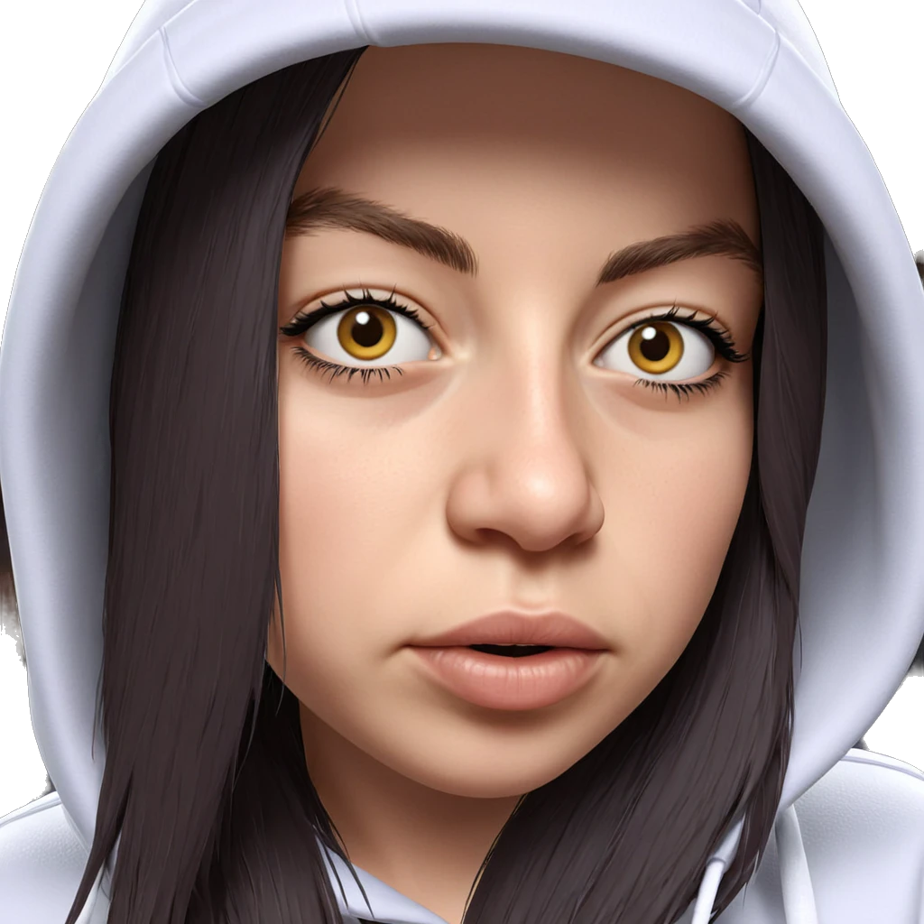 hooded girl portrait realism emoji