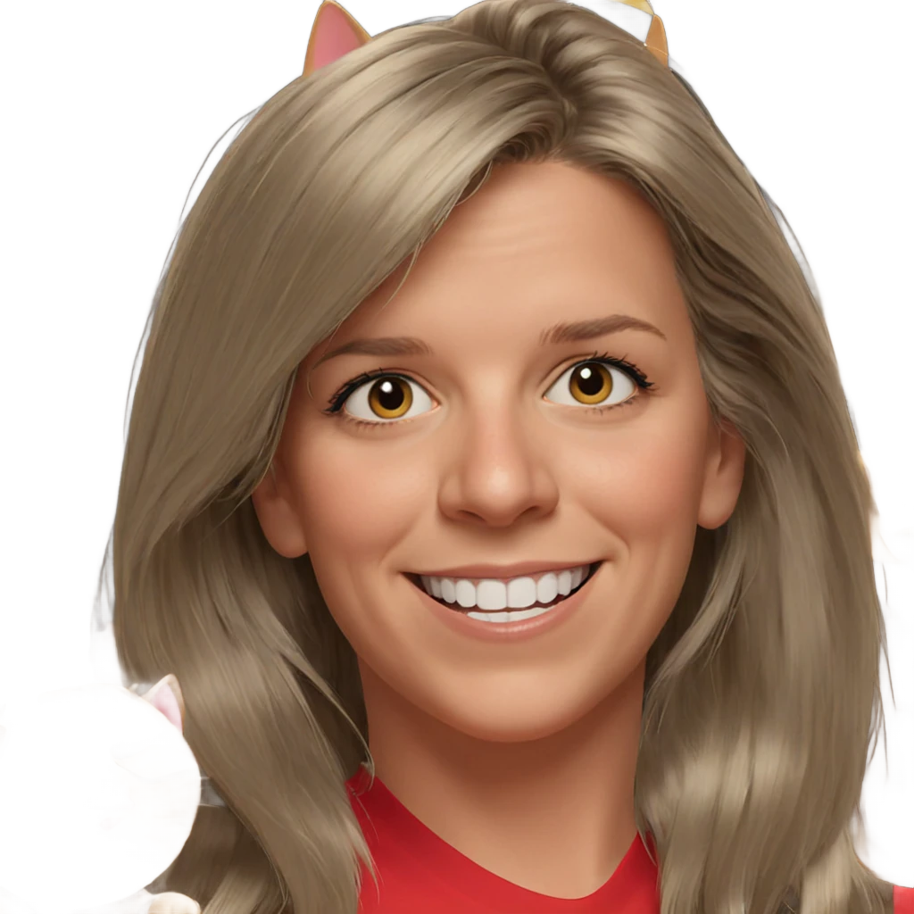 smiling girl with cat ears emoji
