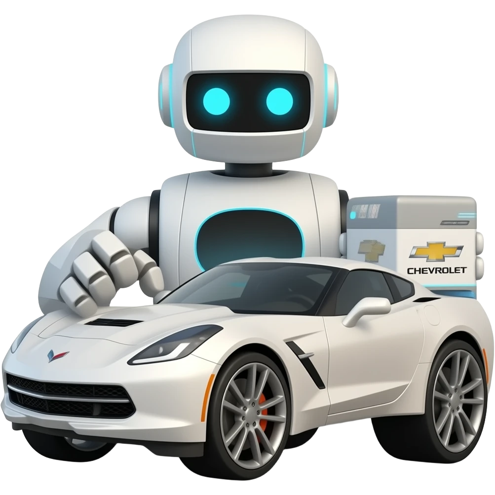 Chevrolet Corvette delivery robot emoji
